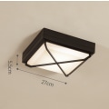 Miniatyrbild 1 av 5: Vattentät LED-taklampa, LED-taklampa IP65 för vardagsrum, badrum, kontor, utomhusveranda och mer (18w + varmt ljus F)