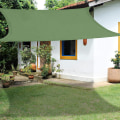 Miniatyrbild 5 av 5: Vattentät Solsegel UV-Blocker Solskydd Patio Likbent Triangel Stickad Block Tyg Pergola Carport Markis 2x2Grön 2x2 Green