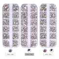 Miniatyrbillede 2 af 5: Neglekunst Rhinestones, Runde Flade Rhinestones til Negle, Håndværk, Skygge Multi Form 3D Glas Krystal Negle Sten Diamanter