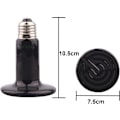 Miniatyrbillede 2 af 5: Keramisk Varmelampe til Reptiler Holdbar Infrarød Lysfri Dyrevarmelampe Firben/Kylling/Slange/Hamster E27 220-240v (50w)
