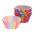 Miniatyrbilde 1 av 2: 100 stk Mini Muffins Bakekopper Foringer Sjokoladebrikke Muffin Regnbue Bakekopper Cupcake Papirinnpakning