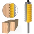 Miniatyrbillede 5 af 5: 8mm Skaft Hæv Panel \"v\" Bits Samling Finger Samling Lim Fræsningsskærer Til Træ Tenon Træarbejde Tapered Tenon Fræsning Tenoning Maskine (størrelse: 8x19x