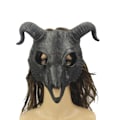 Pikkukuva 2 / 5: Halloween-asu vuohen naamio (Valkoinen, keskikoko), 3D realistinen, pehmeä ja mukava