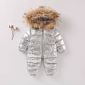 Miniatyrbilde 1 av 4: Baby En-delt Dunjakke Ned En-delt Tykkere Barnedunantrekk 80cm grå grey 80cm