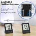 Miniatyrbild 4 av 5: Mini LCD Digital Display Inomhus Termometer Hygrometrar Tillbehör Lämpliga För Växthus, Vinkällare, Källare Svart Black