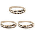 Miniatyrbild 1 av 2: 3-pack Damkläder Tunna Bälte Set Konstläder Tunna Midjebälte För Klänningar (Leopard)3-pack 3pcs