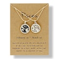 Miniatyrbild 3 av 5: 2 st/set Stjärntecken Mynt Kedja Hänge Halsband Födelsedag Par Smycken8 Jungfru 8 Virgo