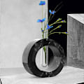 Miniatyrbillede 5 af 5: Reagensglas Blomster Vase Harpiks Form, Silikon Planteform Med 5 Reagensglas Til Hydroponiske Sukkulente Planter Holder Form (rund Form)