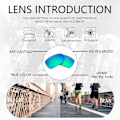 Pikkukuva 5 / 5: Polarisoidut Urheilulasit Miehille Ajamiseen, Pyöräilyyn, Kalastukseen - Aurinkolasit 100% UV-Suoja, Goggles, Vihreä Peili Green Mirror