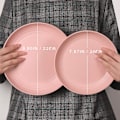 Pikkukuva 2 / 5: Vehnänolki-kuitulautanen | 4 kpl setti 22,3 cm Biohajoavat terveelliset lautaset/illalliset/menu-lautaset, mikroaaltouuni- ja astianpesukoneenkestävä astiasto - BPA-vapaa & 22,5 cm 22.5cm