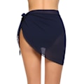 Pikkukuva 5 / 5: Naisten lyhyet sarongit ranta-asuun, läpikuultavat bikinin peitteet, sifonkipeitteet uima-asuun, tummansininen XL NAVY BLUE XL