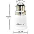 Miniatyrbild 5 av 5: B22 till E27 Sockelomvandlare, Sockeladapter för LED-lampor och halogenlampor, Max Effekt 200W, 0~250V, 120 Grader Värmebeständig, 5-pack.