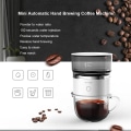 Miniatyrbillede 2 af 5: Rejse Kaffemaskine Mini Kaffemaskine Håndpresset Kaffemaskine Kaffebrygger Kværn Automatisk Hånddryp Kaffemaskine Kaffekop Cappuccino