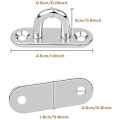 Miniatyrbild 2 av 5: Rostfria Krokar (6 st) - Tung Duty Väggfäste (5x2cm) - U-formade Metallkrokar Med 2 Hål Håller Upp Till 40kg Vikt, Skruv-på Väggkrokar Skruv-