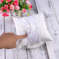Miniatyrbilde 4 av 4: 20 X 20cm Dakimakura Lace Ring Pute Bryllup Ring Pute Ring Pute Bryllup Bryllup Ring Bærer P White