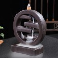 Miniatyrbillede 3 af 5: Hjemmedekoration røgelsebrænder, rå sort keramik røgelsebrænder, livsstil røgelsebrænder, kun egnet til røgelse tårn