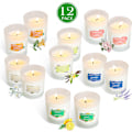 Miniatyrbild 1 av 5: 12 Doftande Ljus Sojavax Doftljus Luftfräschare Mainstays Tealight Ljus Sojavax Glas Familj Presentset