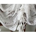 Miniatyrbild 3 av 5: Spetsgardiner i ballongform, vita justerbara spetsgardiner, broderade halvtransparenta lantliga gardiner för vardagsrum, sovrum
