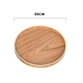 Miniatyrbilde 2 av 3: Japansk stil rund brett matserveringsplate tre snacks dessertplate tebrett for hjem (30m)30cm 30cm