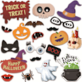 Pikkukuva 5 / 5: 20 kpl Halloween-juhlan korttimaskit, kurpitsaphotobooth-rekvisiitat, valokuvaustarvikkeet, asusteet, rekvisiitat