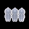 Miniatyrbillede 2 af 4: 5 stk. Squid Game Epoxy Harpiks Spejl Silikonform Kompatibel Med DIY Håndlavede Ornamenter Dangler Smykker Nøglekæde