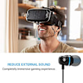Pikkukuva 3 / 5: VR-peli kuulokkeet, melua eristävät 3D-nappikuulokkeet mukautetuilla silikonikuulokkeiden suojuksilla, musta Black