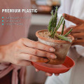 Miniatyrbillede 4 af 5: Plantebakke 6-pak 13,5\" Plastik Plantebakke (rød)