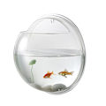 Miniatyrbillede 1 af 3: 19,5 cm Glas Akvarium Væghængt Fiskeskål Vægbobbel Fiskekum Fiskeplante Akvarium TilbehørM M