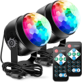 Miniatyrbillede 1 af 5: Discokugle LED Discolys 6 Farver RGB LED Party Musikstyret Discolyseffekter Discolys 360 Lys
