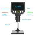 Pikkukuva 2 / 5: Digitaalinen mikroskooppi 4,3 tuuman HD 1000X 10MP kamera 8 LED-valoa USB ammattimainen kannettava elektroninen mikroskooppi kellojen korjaukseen (vaunu