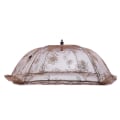 Miniatyrbillede 2 af 3: Foldbar Parasol Madtelt Beskyttelsesparasol Skærme Til At Holde Insekter Og Fluer Væk Fra Mad Derhjemme Picnics Bbq & Mere (brun)Brun Brown