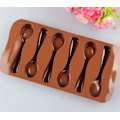 Miniatyrbild 4 av 5: 2-pack Icke-klibbiga Silikonformar för Choklad, Godis, Gelé, Isbitar, Silikon Skedform för Bakning av Isbitar Chokladform