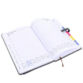 Miniatyrbillede 2 af 2: Spiral Notebook Hardcover Forårsnotebook Kontor Noteringsblokke Daglig Planlægger Daglig Agenda PlanlæggerSort21. Black 21.5X14.5X2.5CM