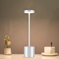 Miniatyrbild 5 av 5: Sladdlös bordslampa, 6000mah uppladdningsbart batteri, metall nattlampa, för vardagsrum, sovrum, kontor, studio