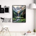 Miniatyrbild 2 av 5: Scenery Diamond Painting Kit för vuxna nybörjare 5d DIY Shape Crystal Diamond Art Kit, Diamond Painting Kit för hemväggdekorati 50*70cm
