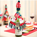 Miniatyrbilde 4 av 5: 3 sett julepynt juleskjerf hattsett juleflaskesett Vaskbart og gjenbrukbar for julefest