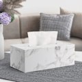 Miniatyrbild 4 av 5: RYI) Marmorläder Rektangulär Tissue Box Kreativt Vardagsrum Te