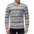 Miniatyrbilde 5 av 5: Menn Trykte T-skjorter Rund Hals Lang Erme Slim Fit Pullover Topper For Vår L