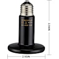 Miniatyrbillede 2 af 5: Infrarød Varmelampe, Reptil Lampe Terrarium Pære E27 6 X 7 Cm 100w 220-240v Sort Keramik Til Reptiler, Padder, Vivarium, Terrarium, Slange, Fugl