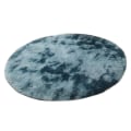 Miniatyrbilde 2 av 4: Rund dekorativ matte, 1 meter i diameter, lang fiber, myk og varm, perfekt for stue (120*120cm)
