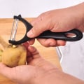 Miniatyrbillede 5 af 5: Kartoffelskræller, grøntsagsskræller i rustfrit stål til køkken, ny opgradering (3 stk., sort)