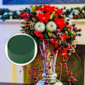 Miniatyrbillede 3 af 3: 8-pak DIY Blomsterarrangementsæt Grøn Rund Vådfloristsvamp