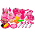 Miniatyrbillede 2 af 3: 33 stk. Mini Simulerings Legetøjs Køkkenudstyr til Børn (pink)