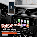 Pikkukuva 3 / 5: 5ft Kierteinen Salamanjohdin Kaapeli Yhteensopiva Lyhyt USB-Lightning Apple CarPlay Kaapeli Tietojen Synkronoinnilla ja LEDillä, Sisäänvedettävä Latauskaapeli iPhone/Pad/Pod