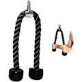 Miniatyrbillede 1 af 5: Universal Tricep Rope Pull Down, 27 Tommer Højstyrke Tov Længde, Nem at Gribe & Anti-Skrid Sikker Kabel Træningsmaskine Tilbehør