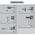 Miniatyrbillede 4 af 4: Tandbørsteholder i Rustfrit Stål, Væghængt Tandbørsteholder, Dental Opbevaring, Badeværelse, Tandbørsteholder