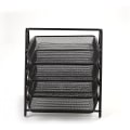 Miniatyrbilde 1 av 3: Skrivebordsarrangør med skyvebrett for brev, dokumenter, post, filer, papir, 4 nivåer, svart 4 Tier Black