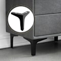 Miniatyrbillede 2 af 5: /Ryi/ 4-pak 15 cm sorte metalmøbelben - til skabe, sofa, sofabord, tv-bord og andre møbelben.42-