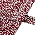 Miniatyrbillede 4 af 5: Kvindes Kjole Langærmet Efterår Rund Hals Leopard Print Bindede Talje Kjole Skørt XL Rød Red XL