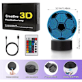 Miniatyrbillede 3 af 5: Arsenal FC USB 3D Anime Natlampe Atmosfærisk LED Bordlampe Julegaver til Fodboldelskere Dekorativ Lampe til Børneværelse_RY